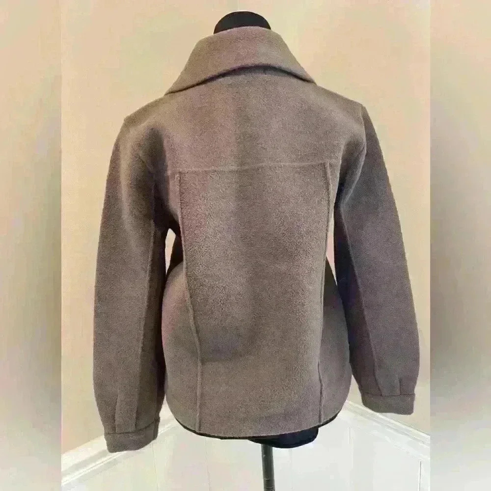 NWT | Women’s Magaschoni Textured Shirt Jacket | Size XS Truffle - Picture 7 of 10